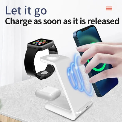 3 in 1 Wireless Charger Stand Fast Charging