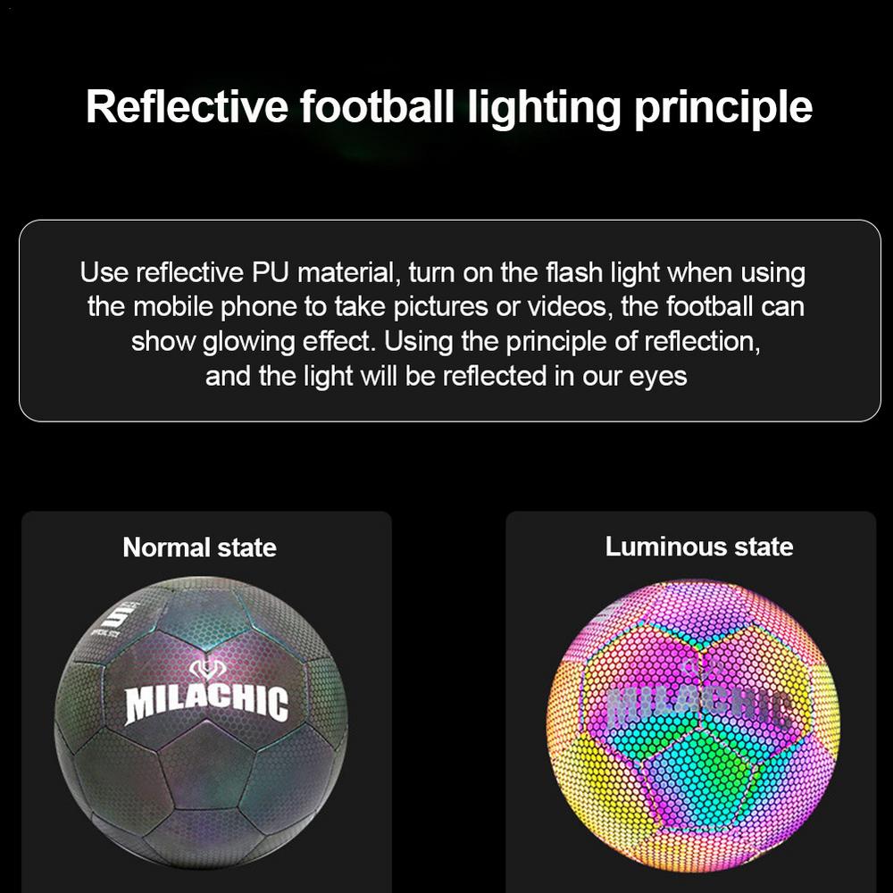 Football Night Glowing Soccer Ball | Super Cool Reflective | ws