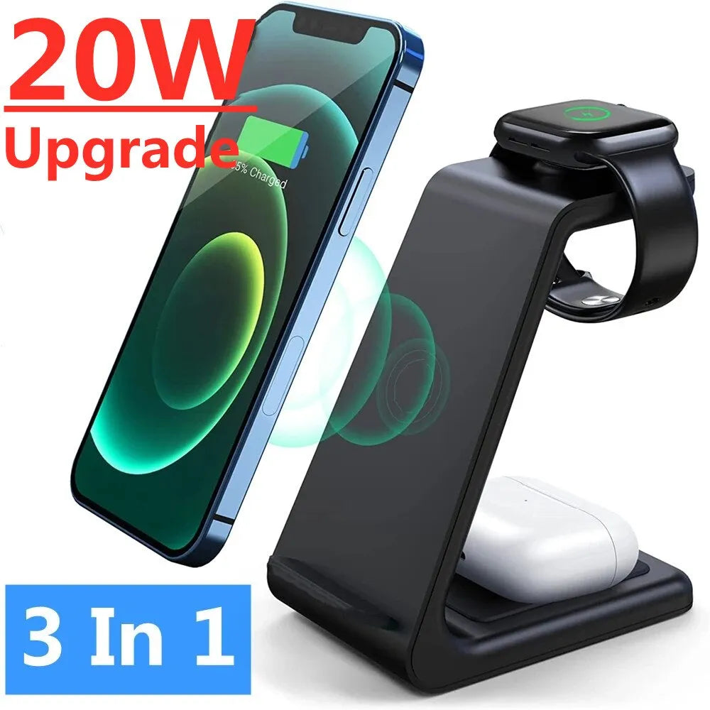 3 in 1 Wireless Charger Stand Fast Charging