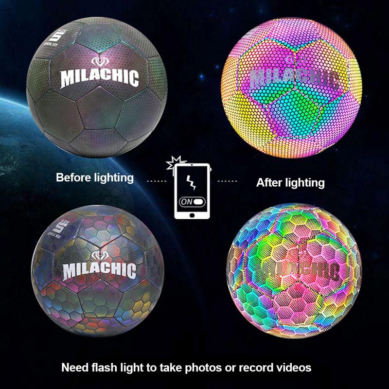 Football Night Glowing Soccer Ball | Super Cool Reflective | ws