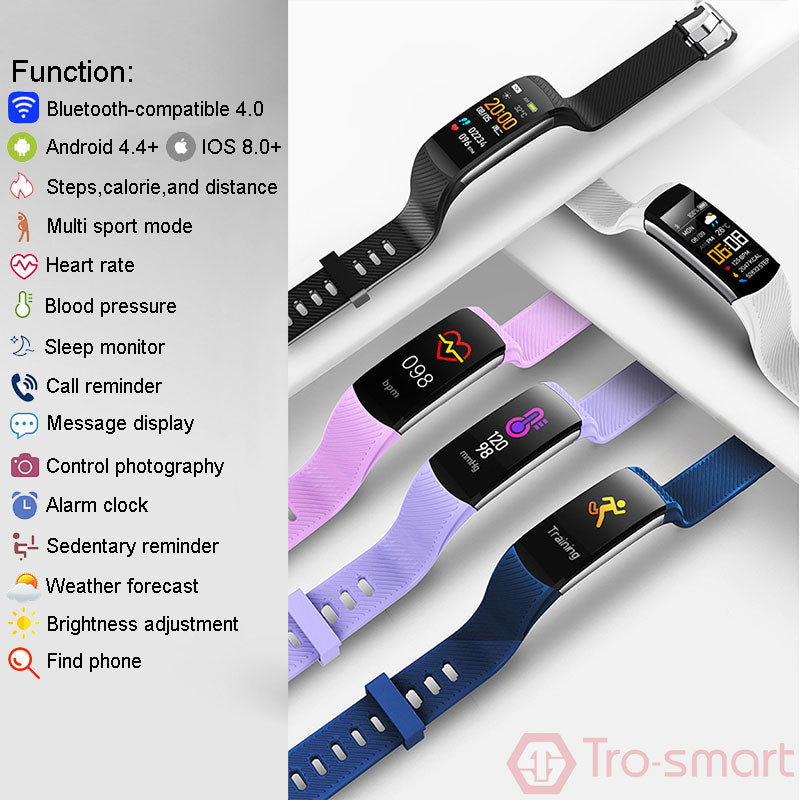 Smart Wristband Fitness Tracker | Bracelet Men Woman | Android Waterproof