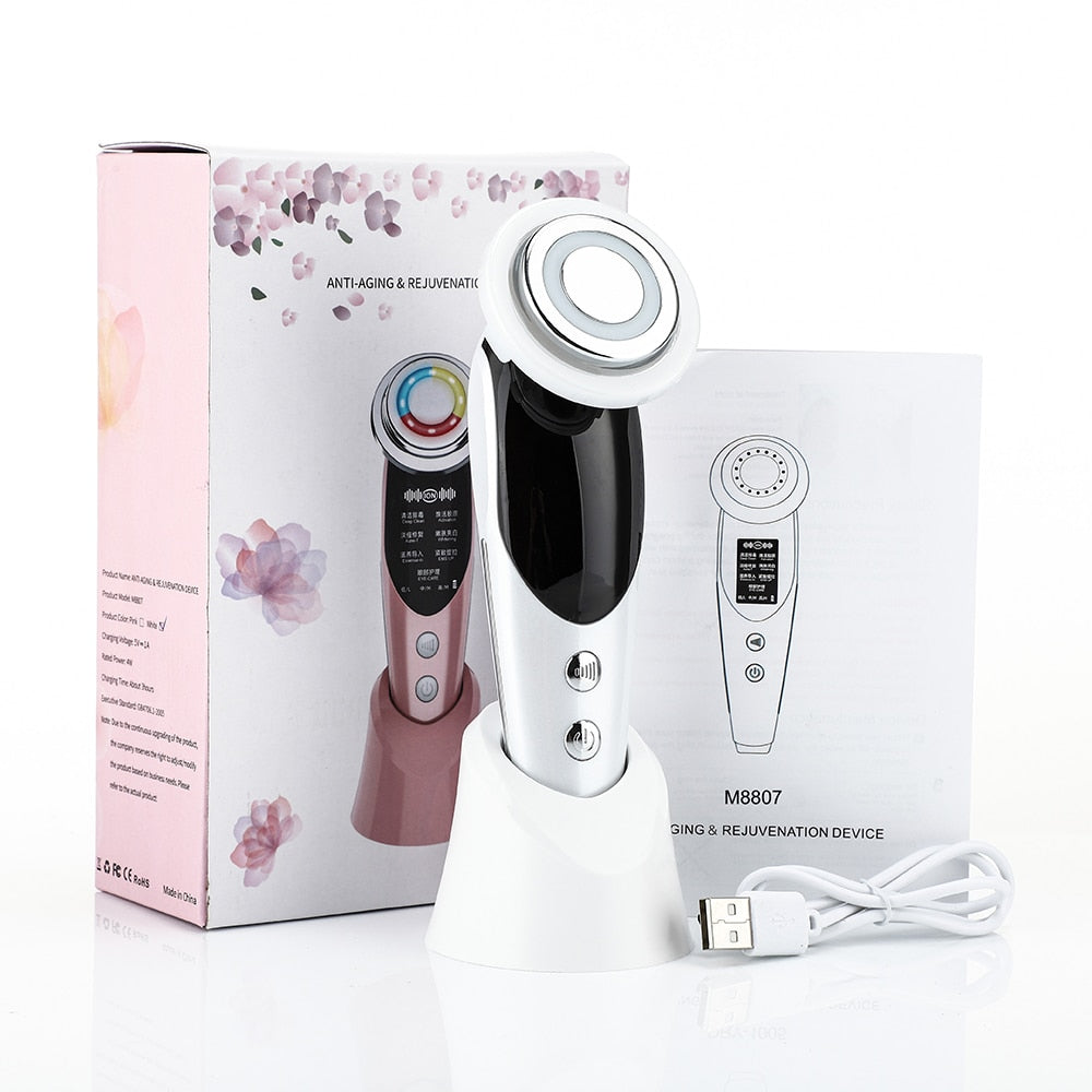 7 in 1 Face Lift Devices | Microcurrent Skin Rejuvenation | Facial Massager Light Therapy | Anti Aging Wrinkle | Ws