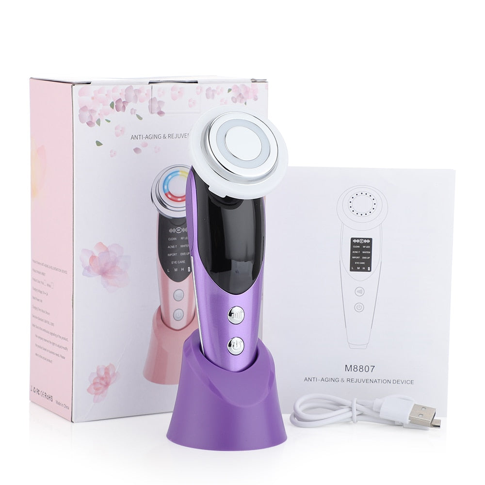 7 in 1 Face Lift Devices | Microcurrent Skin Rejuvenation | Facial Massager Light Therapy | Anti Aging Wrinkle | Ws