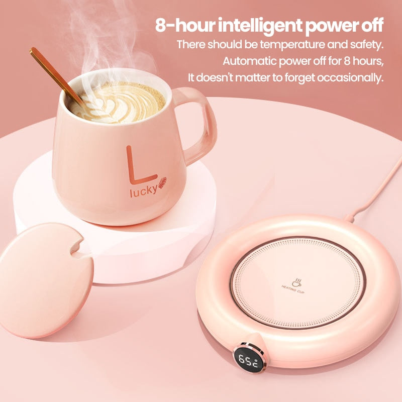 Heating Warm Cup USB |  Mat Coffee Mug Warmer Constant Temperature Coaster 3 Gear Digital Display Adjustment Timing Heater for Milk |Ws