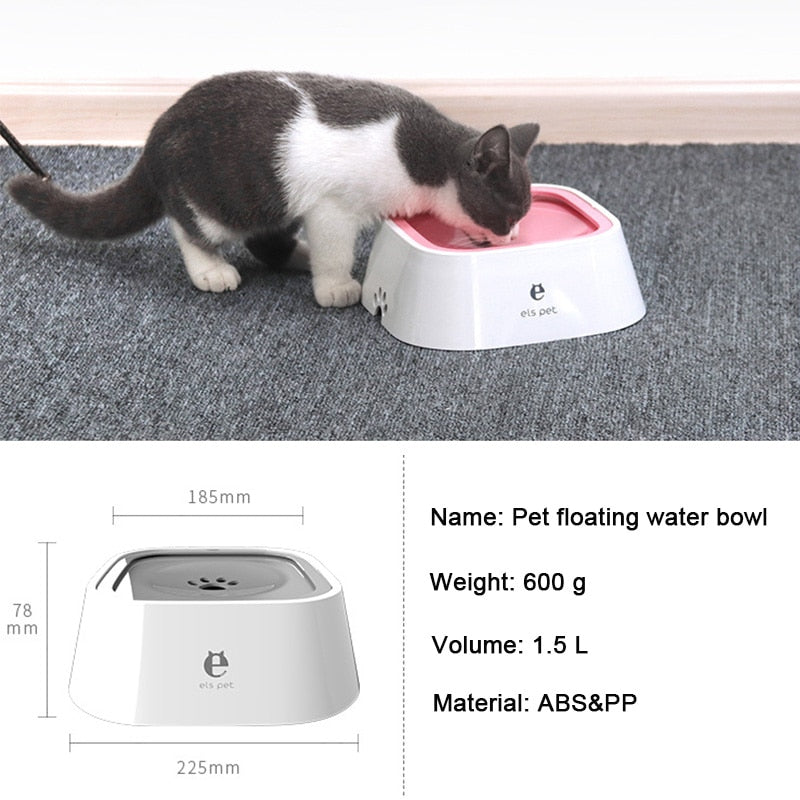 Pet Dog Cat Bowl |  Water Drinker Not Wet Mouth Splash | Cat Not Sprinkler Water | Ws