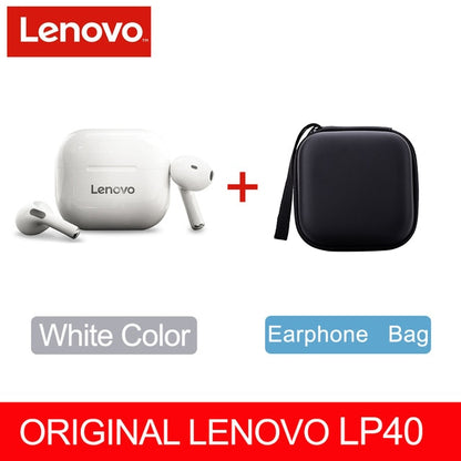 Lenovo LP40 wireless Original headphones |TWS Bluetooth Earphones Touch Control Sport Headset Stereo Earbuds For Phone Android |ws