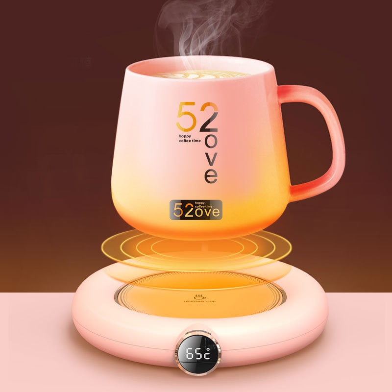 Heating Warm Cup USB |  Mat Coffee Mug Warmer Constant Temperature Coaster 3 Gear Digital Display Adjustment Timing Heater for Milk |Ws